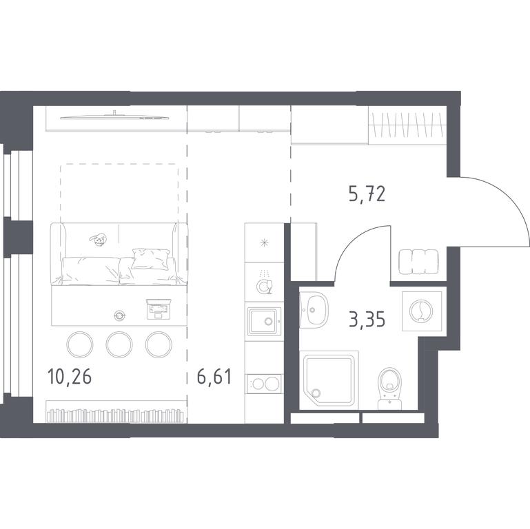 Apartment Sale, 25.94 sq. m. at Kosmicheskiy kvartal, M.K. Tikhonravova Street, Yubileyniy Microdistrict, Korolyov, Moscow Region, Russia #2 Apartment Sale, 25.94 sq. m. at Kosmicheskiy kvartal, M.K. Tikhonravova Street, Yubileyniy Microdistrict, Korolyov, Moscow Region, Russia #2