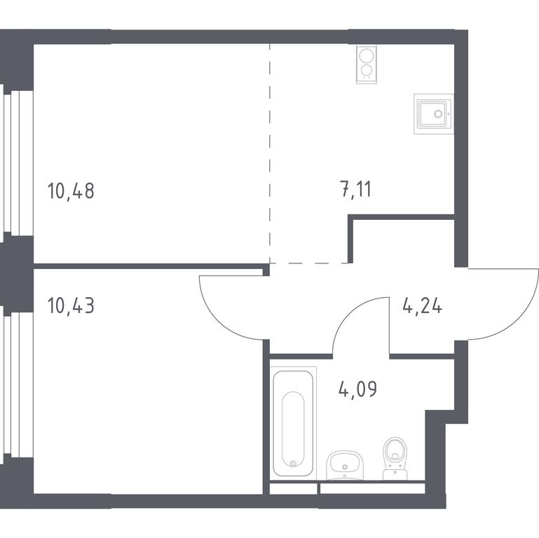 Apartment Sale, 36.35 sq. m. at Kosmicheskiy kvartal, M.K. Tikhonravova Street, Yubileyniy Microdistrict, Korolyov, Moscow Region, Russia #1 Apartment Sale, 36.35 sq. m. at Kosmicheskiy kvartal, M.K. Tikhonravova Street, Yubileyniy Microdistrict, Korolyov, Moscow Region, Russia #1