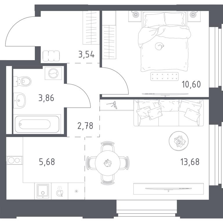 Apartment Sale, 40.14平方米 at Kosmicheskiy kvartal, M.K. Tikhonravova Street, Yubileyniy Microdistrict, Korolyov, Moscow Region, Russia #2 Apartment Sale, 40.14平方米 at Kosmicheskiy kvartal, M.K. Tikhonravova Street, Yubileyniy Microdistrict, Korolyov, Moscow Region, Russia #2