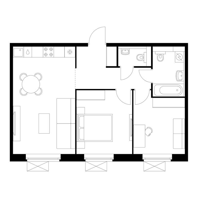 2-BD Apartment Sale, 55.6 sq. m. at Vostochnoe Butovo, Krymskaya Street, 13, rabochiy posyolok Bobrovo, Leninskiy City District, Moscow Region, Russia #2 2-BD Apartment Sale, 55.6 sq. m. at Vostochnoe Butovo, Krymskaya Street, 13, rabochiy posyolok Bobrovo, Leninskiy City District, Moscow Region, Russia #2