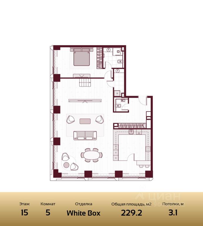 3-BD Apartment Sale, 225.2 sq. m. at Prime Park, Leningradskiy Avenue, 37, Moscow, Russia #1