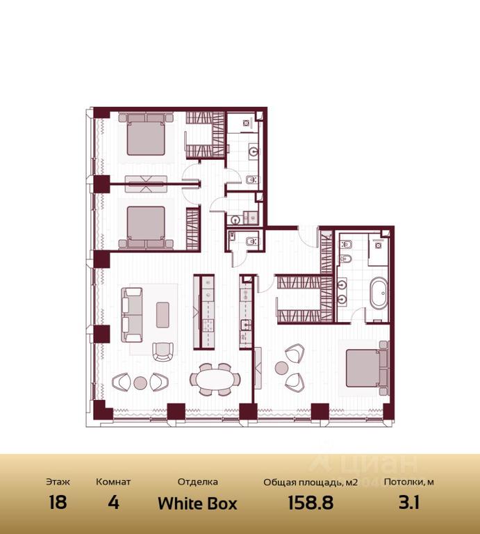3-BD Apartment Sale, 159 sq. m. at Prime Park, Leningradskiy Avenue, 37, Moscow, Russia #1 3-BD Apartment Sale, 159 sq. m. at Prime Park, Leningradskiy Avenue, 37, Moscow, Russia #1