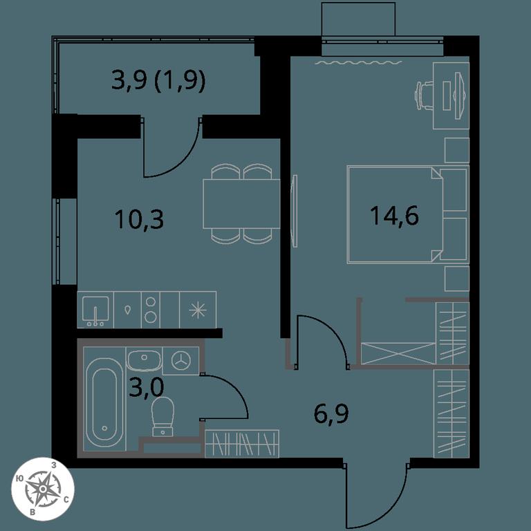 1-BD Apartment Sale, 36.7平方米 at Pervy Donskoj, zhiloy mikrorayon Sapronovo, derevnya Sapronovo, Leninskiy City District, Moscow Region, Russia #1 1-BD Apartment Sale, 36.7平方米 at Pervy Donskoj, zhiloy mikrorayon Sapronovo, derevnya Sapronovo, Leninskiy City District, Moscow Region, Russia #1