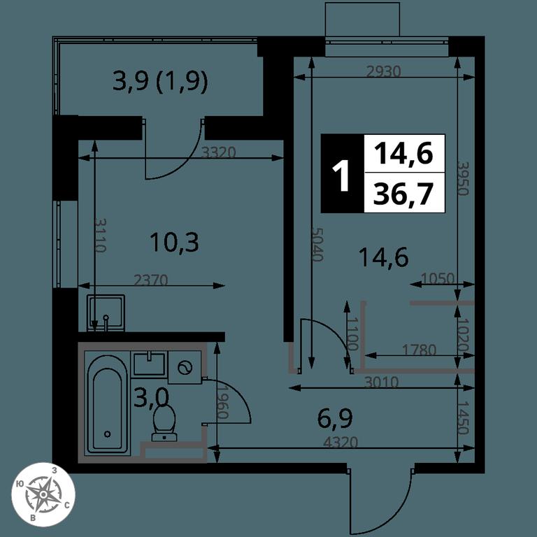 1-BD Apartment Sale, 36.7平方米 at Pervy Donskoj, zhiloy mikrorayon Sapronovo, derevnya Sapronovo, Leninskiy City District, Moscow Region, Russia #2 1-BD Apartment Sale, 36.7平方米 at Pervy Donskoj, zhiloy mikrorayon Sapronovo, derevnya Sapronovo, Leninskiy City District, Moscow Region, Russia #2