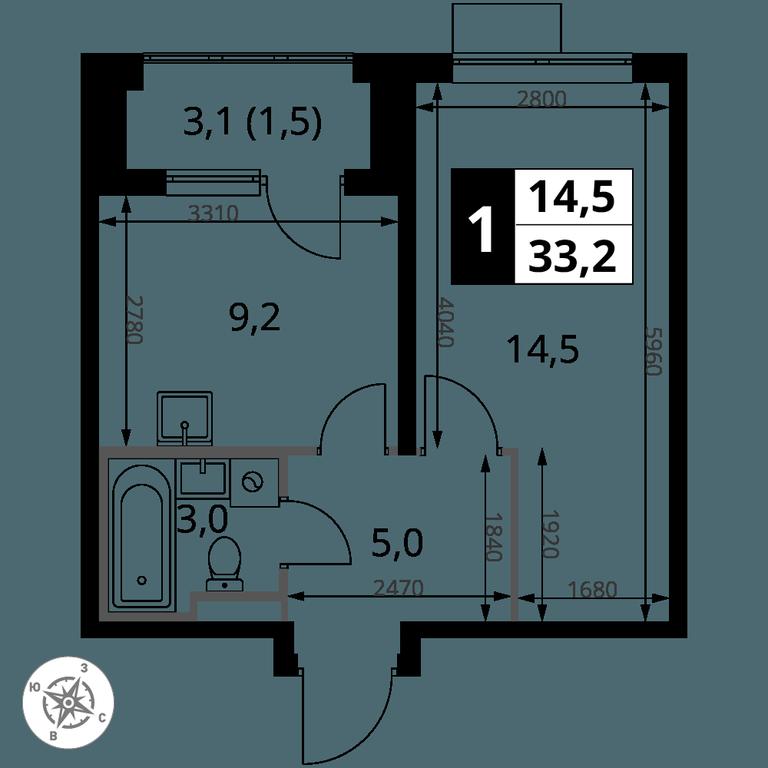 1-BD Apartment Sale, 33.2 sq. m. at Pervy Donskoj, zhiloy mikrorayon Sapronovo, derevnya Sapronovo, Leninskiy City District, Moscow Region, Russia #2 1-BD Apartment Sale, 33.2 sq. m. at Pervy Donskoj, zhiloy mikrorayon Sapronovo, derevnya Sapronovo, Leninskiy City District, Moscow Region, Russia #2