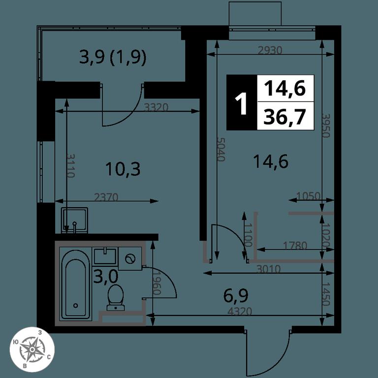 1-BD Apartment Sale, 36.7 sq. m. at Pervy Donskoj, zhiloy mikrorayon Sapronovo, derevnya Sapronovo, Leninskiy City District, Moscow Region, Russia #2 1-BD Apartment Sale, 36.7 sq. m. at Pervy Donskoj, zhiloy mikrorayon Sapronovo, derevnya Sapronovo, Leninskiy City District, Moscow Region, Russia #2