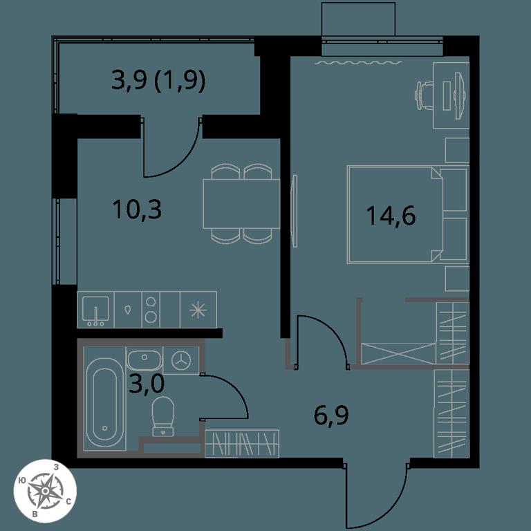 1-BD Apartment Sale, 36.7 sq. m. at Pervy Donskoj, zhiloy mikrorayon Sapronovo, derevnya Sapronovo, Leninskiy City District, Moscow Region, Russia #1 1-BD Apartment Sale, 36.7 sq. m. at Pervy Donskoj, zhiloy mikrorayon Sapronovo, derevnya Sapronovo, Leninskiy City District, Moscow Region, Russia #1