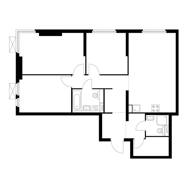 3-BD Apartment Sale, 82.8平方米 at Vtoroy Nagatinskiy, 2nd Nagatinsky Drive, 2к1, Moscow, Russia #1 3-BD Apartment Sale, 82.8平方米 at Vtoroy Nagatinskiy, 2nd Nagatinsky Drive, 2к1, Moscow, Russia #1
