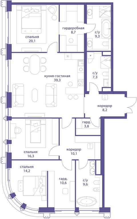 3-BD Apartment Sale, 157.5 sq. m. at Tatarskaya 35, Bolshaya Tatarskaya Street, Moscow, Russia #1 3-BD Apartment Sale, 157.5 sq. m. at Tatarskaya 35, Bolshaya Tatarskaya Street, Moscow, Russia #1