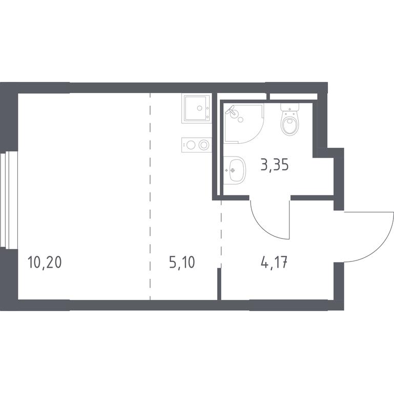 Apartment Sale, 22.82平方米 at Mytishchi Park, Silikatnaya ulitsa, 41к3, Mytischi, Moscow Region, Russia #1 Apartment Sale, 22.82平方米 at Mytishchi Park, Silikatnaya ulitsa, 41к3, Mytischi, Moscow Region, Russia #1