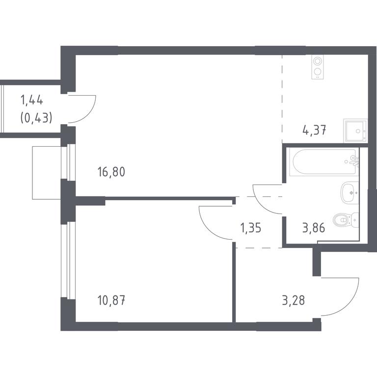 Apartment Sale, 40.96平方米 at Mytishchi Park, Silikatnaya ulitsa, 41к3, Mytischi, Moscow Region, Russia #1 Apartment Sale, 40.96平方米 at Mytishchi Park, Silikatnaya ulitsa, 41к3, Mytischi, Moscow Region, Russia #1