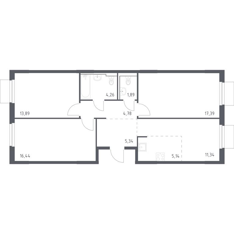 2-BD Apartment Sale, 80.47 sq. m. at Mytishchi Park, Silikatnaya ulitsa, 41к3, Mytischi, Moscow Region, Russia #1 2-BD Apartment Sale, 80.47 sq. m. at Mytishchi Park, Silikatnaya ulitsa, 41к3, Mytischi, Moscow Region, Russia #1