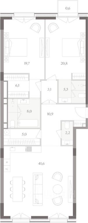 2-BD Apartment Sale, 125.4 sq. m. at Tessinskiy, 1, Tessinsky Lane, 1, Moscow, Russia #1 2-BD Apartment Sale, 125.4 sq. m. at Tessinskiy, 1, Tessinsky Lane, 1, Moscow, Russia #1