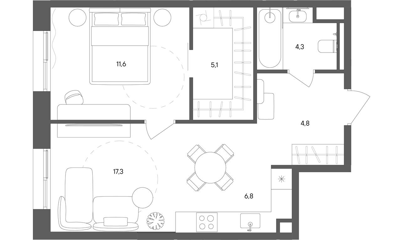 1-BD Apartment Sale, 49.9 sq. m. at Sokolniki (Sokolniki), Gastello Street, Moscow, Russia #1 1-BD Apartment Sale, 49.9 sq. m. at Sokolniki (Sokolniki), Gastello Street, Moscow, Russia #1