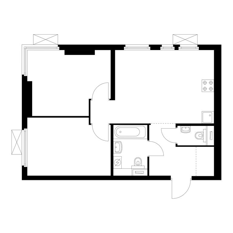 2-BD Apartment Sale, 52.5平方米 at Vtoroy Nagatinskiy, 2nd Nagatinsky Drive, 2к1, Moscow, Russia #1 2-BD Apartment Sale, 52.5平方米 at Vtoroy Nagatinskiy, 2nd Nagatinsky Drive, 2к1, Moscow, Russia #1