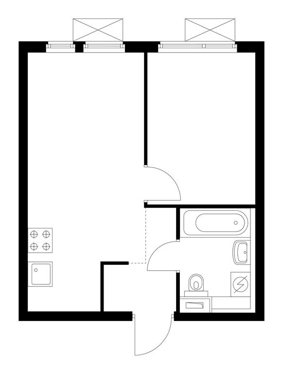 1-BD Apartment Sale, 31.7平方米 at Vtoroy Nagatinskiy, 2nd Nagatinsky Drive, 2к1, Moscow, Russia #1 1-BD Apartment Sale, 31.7平方米 at Vtoroy Nagatinskiy, 2nd Nagatinsky Drive, 2к1, Moscow, Russia #1