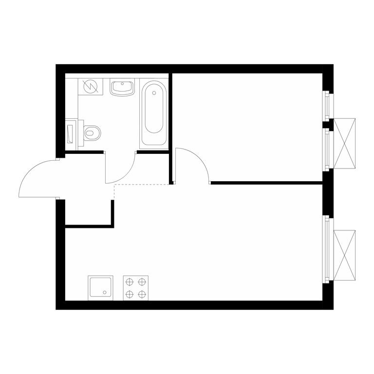 1-BD Apartment Sale, 32.1 sq. m. at Mitinskiy Les, Muravskaya Street, 44А, Moscow, Russia #1 1-BD Apartment Sale, 32.1 sq. m. at Mitinskiy Les, Muravskaya Street, 44А, Moscow, Russia #1
