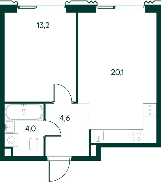 1-BD Apartment Sale, 41.9 sq. m. at Primavera, Volokolamskoye Highway, вл67, Moscow, Russia #1