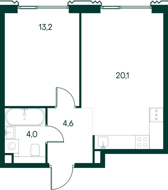 1-BD Apartment Sale, 41.9 sq. m. at Primavera, Volokolamskoye Highway, вл67, Moscow, Russia #2