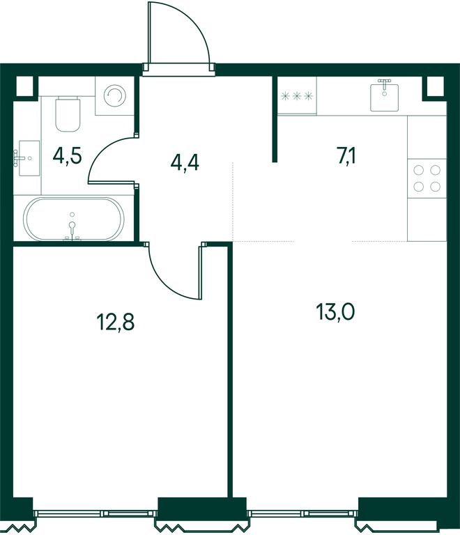 1-BD Apartment Sale, 41.9平方米 at Primavera, Volokolamskoye Highway, вл67, Moscow, Russia #1 1-BD Apartment Sale, 41.9平方米 at Primavera, Volokolamskoye Highway, вл67, Moscow, Russia #1