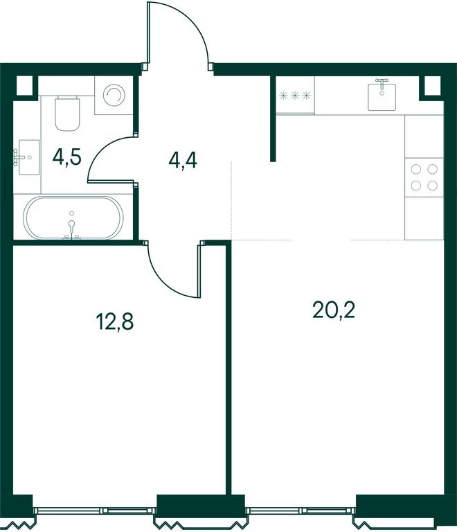 1-BD Apartment Sale, 41.9平方米 at Primavera, Volokolamskoye Highway, вл67, Moscow, Russia #2 1-BD Apartment Sale, 41.9平方米 at Primavera, Volokolamskoye Highway, вл67, Moscow, Russia #2