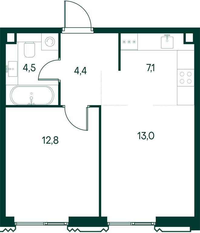 1-BD Apartment Sale, 41.9平方米 at Primavera, Volokolamskoye Highway, вл67, Moscow, Russia #1 1-BD Apartment Sale, 41.9平方米 at Primavera, Volokolamskoye Highway, вл67, Moscow, Russia #1