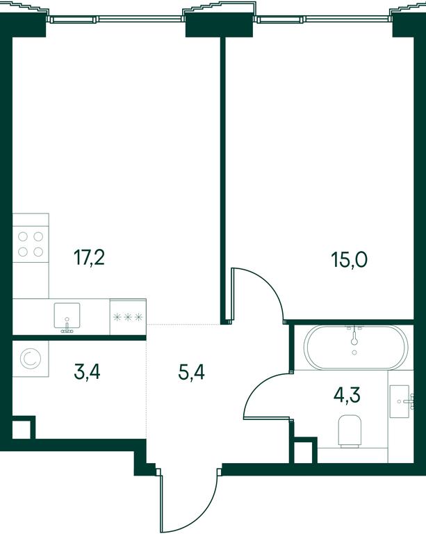 1-BD Apartment Sale, 45.3 sq. m. at Primavera, Volokolamskoye Highway, вл67, Moscow, Russia #2 1-BD Apartment Sale, 45.3 sq. m. at Primavera, Volokolamskoye Highway, вл67, Moscow, Russia #2