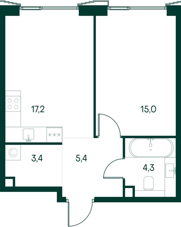 1-BD Apartment Sale, 45.3 sq. m. at Primavera, Volokolamskoye Highway, вл67, Moscow, Russia #1 1-BD Apartment Sale, 45.3 sq. m. at Primavera, Volokolamskoye Highway, вл67, Moscow, Russia #1