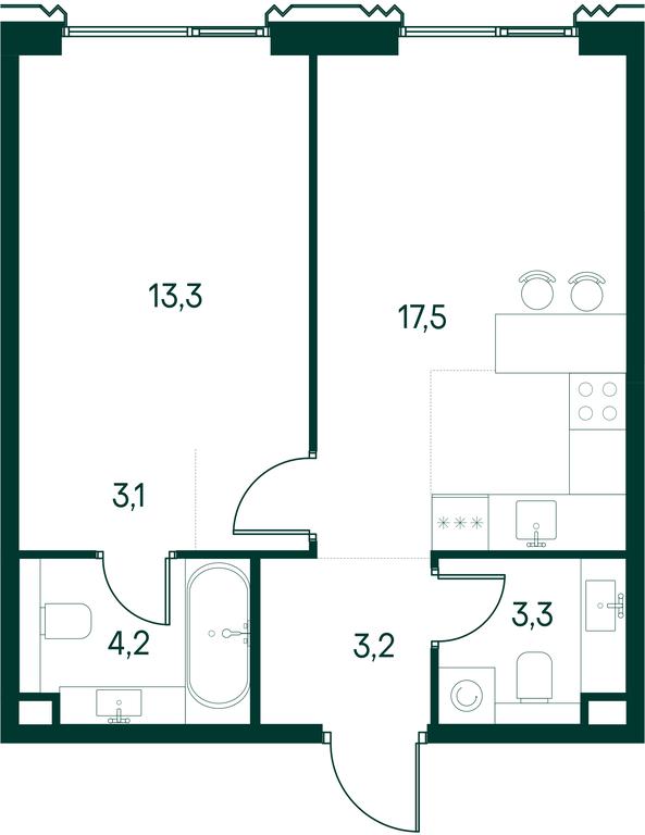 1-BD Apartment Sale, 44.6平方米 at Primavera, Volokolamskoye Highway, вл67, Moscow, Russia #2 1-BD Apartment Sale, 44.6平方米 at Primavera, Volokolamskoye Highway, вл67, Moscow, Russia #2