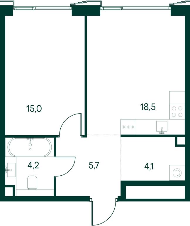 1-BD Apartment Sale, 47.5 sq. m. at Primavera, Volokolamskoye Highway, вл67, Moscow, Russia #2 1-BD Apartment Sale, 47.5 sq. m. at Primavera, Volokolamskoye Highway, вл67, Moscow, Russia #2