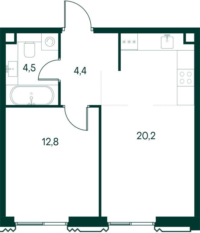 1-BD Apartment Sale, 41.9 sq. m. at Primavera, Volokolamskoye Highway, вл67, Moscow, Russia #2 1-BD Apartment Sale, 41.9 sq. m. at Primavera, Volokolamskoye Highway, вл67, Moscow, Russia #2