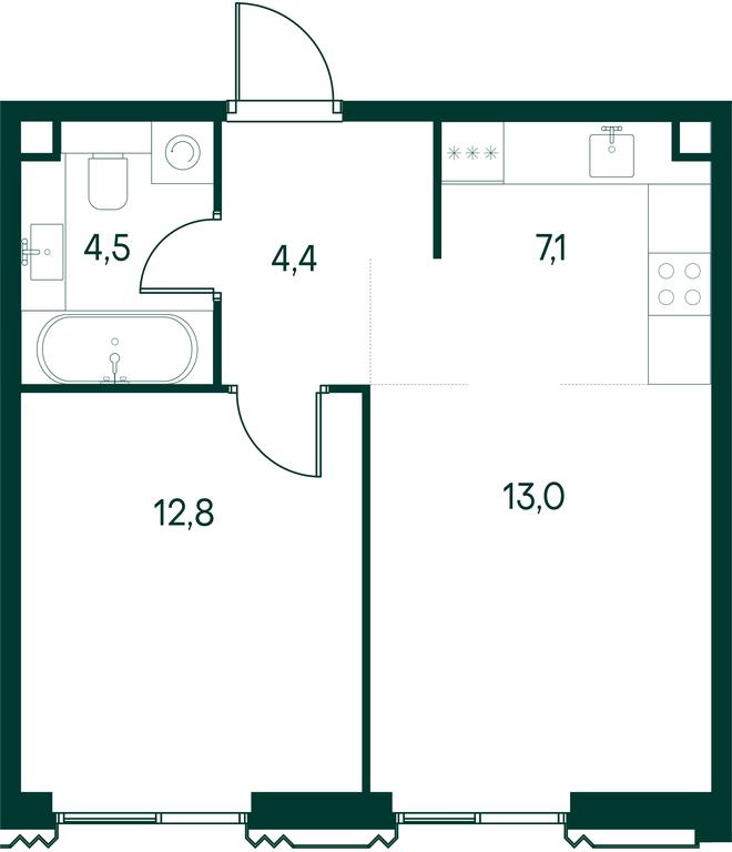 1-BD Apartment Sale, 41.9 sq. m. at Primavera, Volokolamskoye Highway, вл67, Moscow, Russia #1 1-BD Apartment Sale, 41.9 sq. m. at Primavera, Volokolamskoye Highway, вл67, Moscow, Russia #1