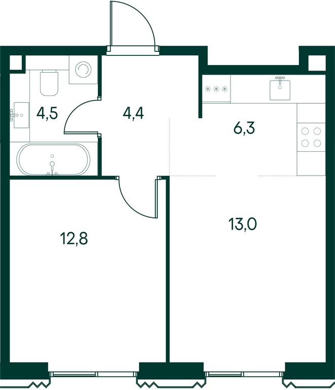 1-BD Apartment Sale, 41 sq. m. at Primavera, Volokolamskoye Highway, вл67, Moscow, Russia #1 1-BD Apartment Sale, 41 sq. m. at Primavera, Volokolamskoye Highway, вл67, Moscow, Russia #1