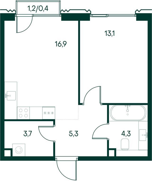 1-BD Apartment Sale, 43.7 sq. m. at Primavera, Volokolamskoye Highway, вл67, Moscow, Russia #1 1-BD Apartment Sale, 43.7 sq. m. at Primavera, Volokolamskoye Highway, вл67, Moscow, Russia #1