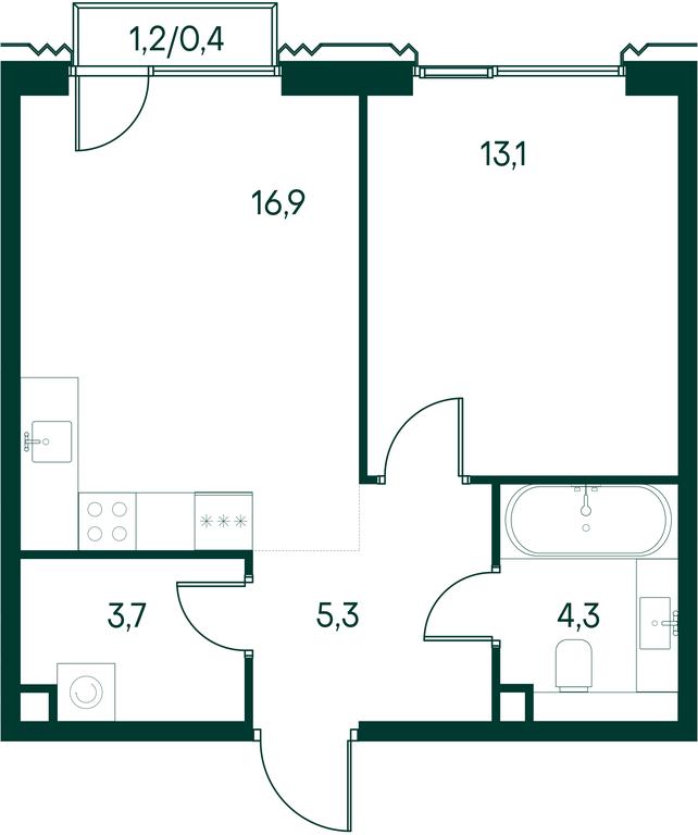 1-BD Apartment Sale, 43.7 sq. m. at Primavera, Volokolamskoye Highway, вл67, Moscow, Russia #2 1-BD Apartment Sale, 43.7 sq. m. at Primavera, Volokolamskoye Highway, вл67, Moscow, Russia #2