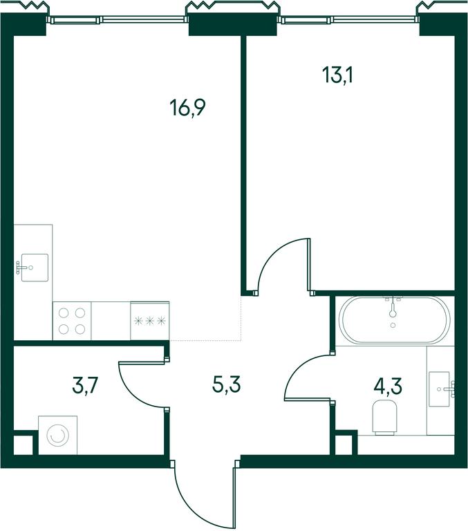 1-BD Apartment Sale, 43.3平方米 at Primavera, Volokolamskoye Highway, вл67, Moscow, Russia #2 1-BD Apartment Sale, 43.3平方米 at Primavera, Volokolamskoye Highway, вл67, Moscow, Russia #2