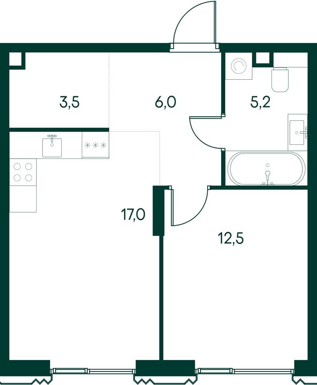 1-BD Apartment Sale, 44.2 sq. m. at Primavera, Volokolamskoye Highway, вл67, Moscow, Russia #1 1-BD Apartment Sale, 44.2 sq. m. at Primavera, Volokolamskoye Highway, вл67, Moscow, Russia #1