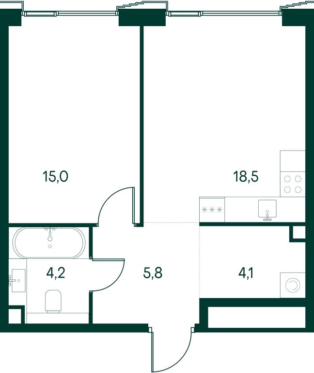 1-BD Apartment Sale, 47.5 sq. m. at Primavera, Volokolamskoye Highway, вл67, Moscow, Russia #1 1-BD Apartment Sale, 47.5 sq. m. at Primavera, Volokolamskoye Highway, вл67, Moscow, Russia #1