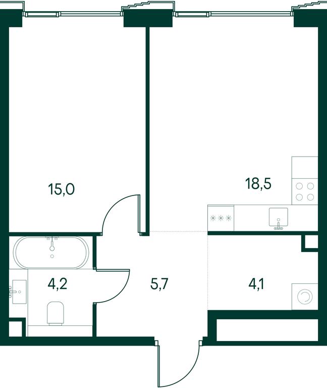 1-BD Apartment Sale, 47.5 sq. m. at Primavera, Volokolamskoye Highway, вл67, Moscow, Russia #2 1-BD Apartment Sale, 47.5 sq. m. at Primavera, Volokolamskoye Highway, вл67, Moscow, Russia #2