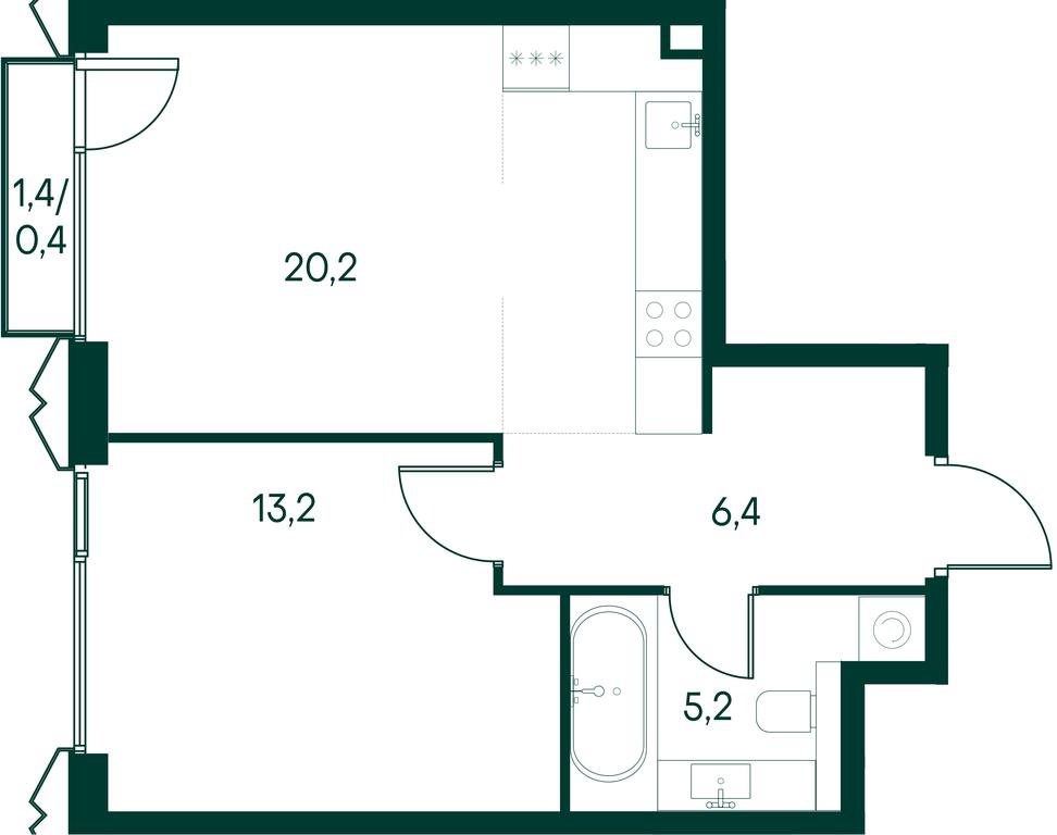 1-BD Apartment Sale, 45.4 sq. m. at Primavera, Volokolamskoye Highway, вл67, Moscow, Russia #2 1-BD Apartment Sale, 45.4 sq. m. at Primavera, Volokolamskoye Highway, вл67, Moscow, Russia #2
