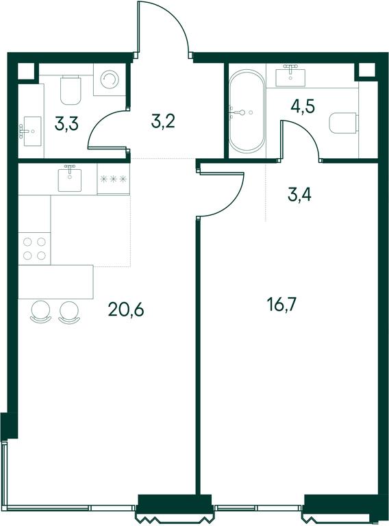 Продажа 1-комн. квартиры, 51,7 м² в ЖК «Примавера (Primavera)», Волоколамское шоссе, вл67, Москва, Россия #2 Продажа 1-комн. квартиры, 51,7 м² в ЖК «Примавера (Primavera)», Волоколамское шоссе, вл67, Москва, Россия #2