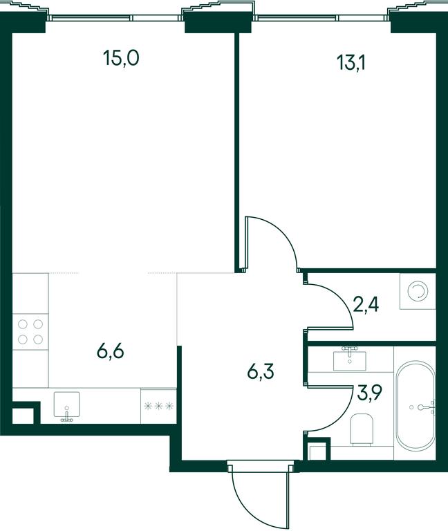 1-BD Apartment Sale, 47.3平方米 at Primavera, Volokolamskoye Highway, вл67, Moscow, Russia #1 1-BD Apartment Sale, 47.3平方米 at Primavera, Volokolamskoye Highway, вл67, Moscow, Russia #1