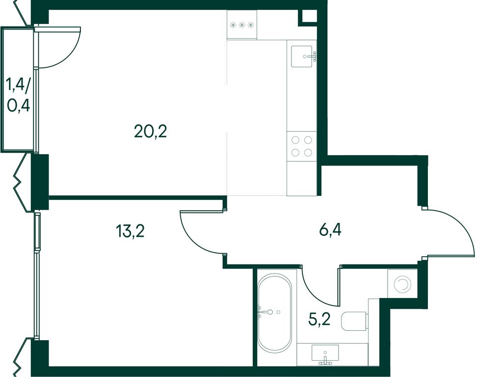 Продажа 1-комн. квартиры, 45,4 м² в ЖК «Примавера (Primavera)», Волоколамское шоссе, вл67, Москва, Россия #2 Продажа 1-комн. квартиры, 45,4 м² в ЖК «Примавера (Primavera)», Волоколамское шоссе, вл67, Москва, Россия #2