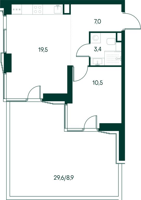 1-BD Apartment Sale, 49.3 sq. m. at Primavera, Volokolamskoye Highway, вл67, Moscow, Russia #2 1-BD Apartment Sale, 49.3 sq. m. at Primavera, Volokolamskoye Highway, вл67, Moscow, Russia #2