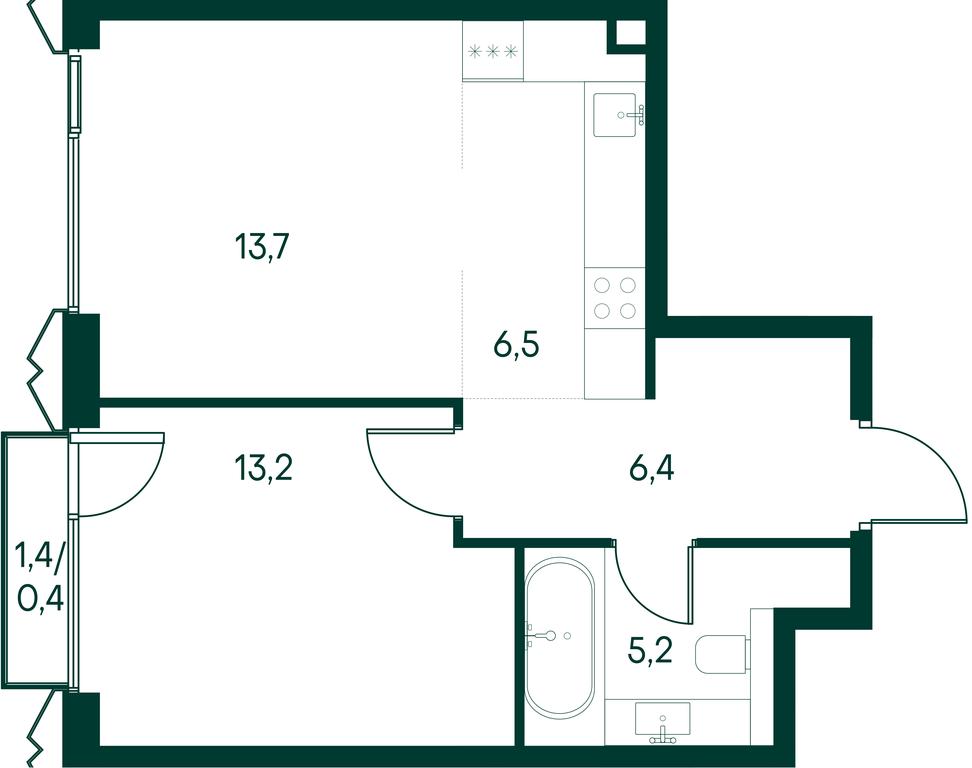 1-BD Apartment Sale, 45.4平方米 at Primavera, Volokolamskoye Highway, вл67, Moscow, Russia #1 1-BD Apartment Sale, 45.4平方米 at Primavera, Volokolamskoye Highway, вл67, Moscow, Russia #1