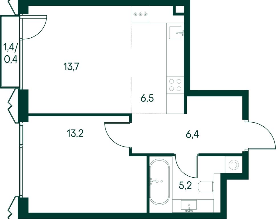 1-BD Apartment Sale, 45.4平方米 at Primavera, Volokolamskoye Highway, вл67, Moscow, Russia #1 1-BD Apartment Sale, 45.4平方米 at Primavera, Volokolamskoye Highway, вл67, Moscow, Russia #1