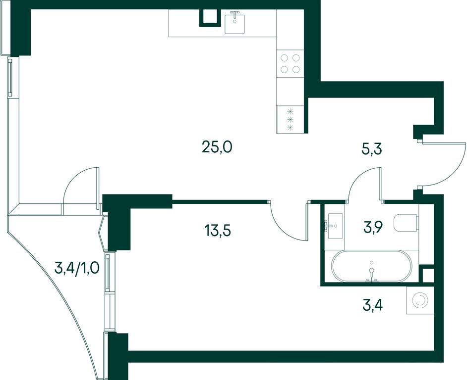 1-BD Apartment Sale, 52.1 sq. m. at Primavera, Volokolamskoye Highway, вл67, Moscow, Russia #1 1-BD Apartment Sale, 52.1 sq. m. at Primavera, Volokolamskoye Highway, вл67, Moscow, Russia #1