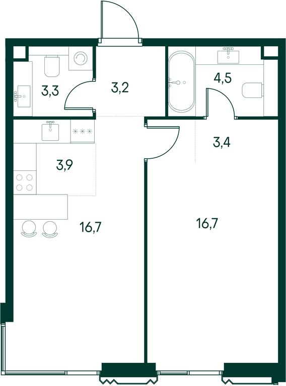 1-BD Apartment Sale, 51.7平方米 at Primavera, Volokolamskoye Highway, вл67, Moscow, Russia #1 1-BD Apartment Sale, 51.7平方米 at Primavera, Volokolamskoye Highway, вл67, Moscow, Russia #1