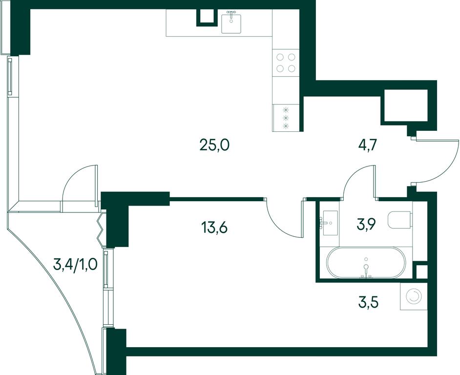 1-BD Apartment Sale, 51.7 sq. m. at Primavera, Volokolamskoye Highway, вл67, Moscow, Russia #2 1-BD Apartment Sale, 51.7 sq. m. at Primavera, Volokolamskoye Highway, вл67, Moscow, Russia #2