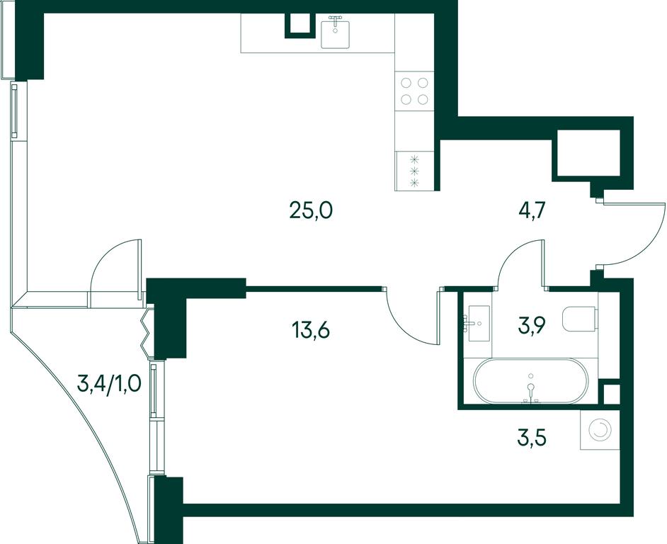 1-BD Apartment Sale, 51.7 sq. m. at Primavera, Volokolamskoye Highway, вл67, Moscow, Russia #1 1-BD Apartment Sale, 51.7 sq. m. at Primavera, Volokolamskoye Highway, вл67, Moscow, Russia #1